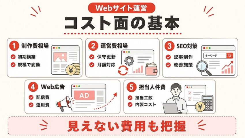  Webサイト運営におけるコスト面