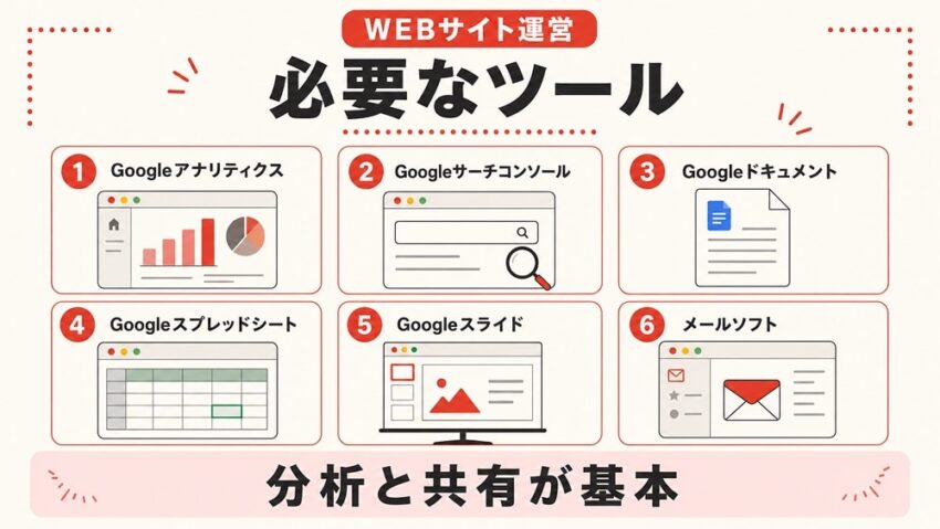  Webサイト運営に必要なツール