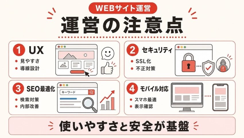 Webサイト運営の注意点
