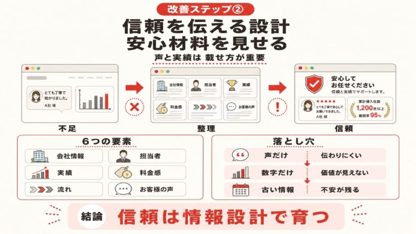 改善ステップ②|信頼を伝える設計にする