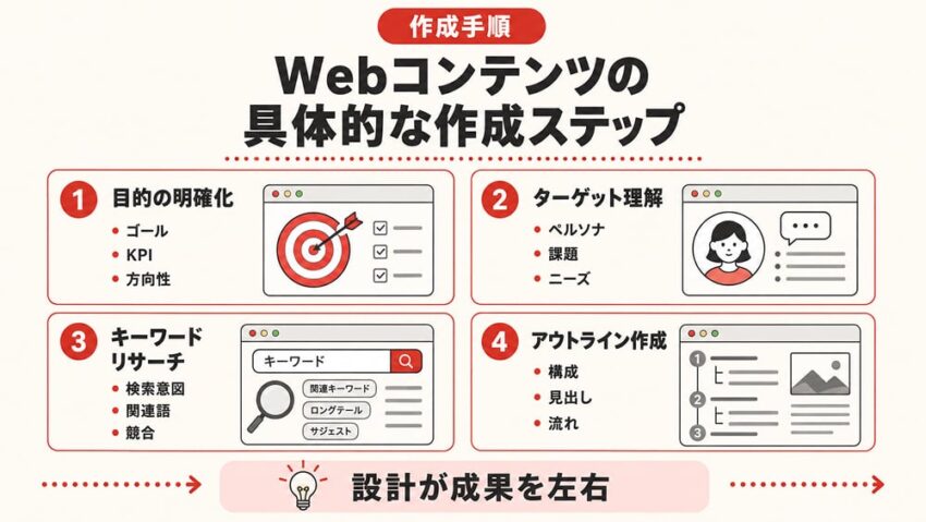 Webコンテンツの具体的な作成ステップ