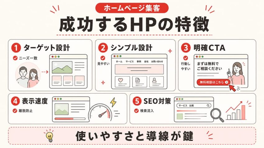 集客を成功させるホームページの特徴を分析