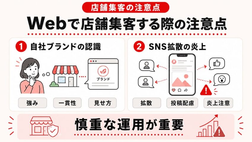 Webで店舗集客する際の注意点