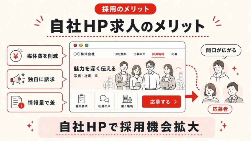 自社ホームページで求人を行うメリット