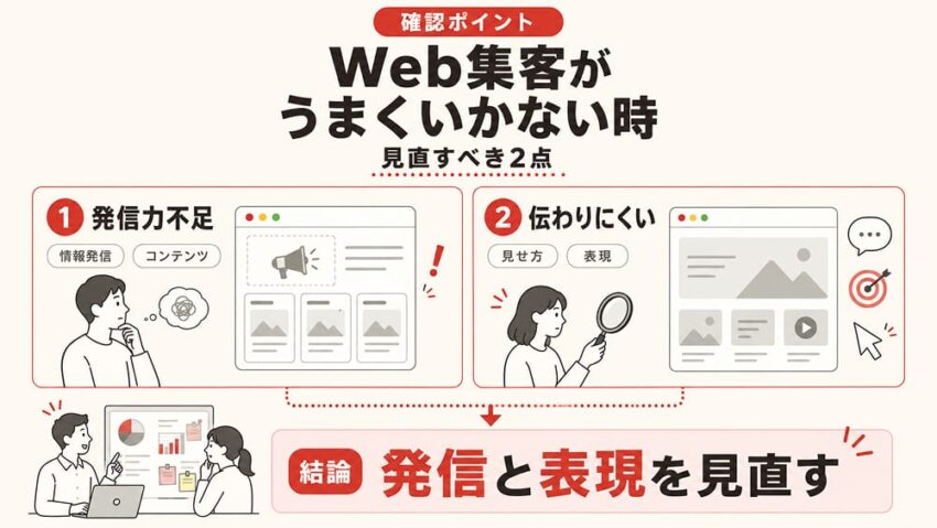 Web集客がうまくいかないときの確認事項