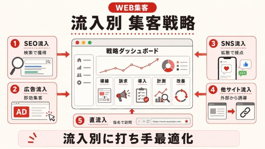 流入ごとのWeb集客戦略