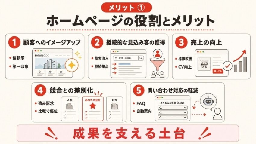 ホームページの役割とメリット