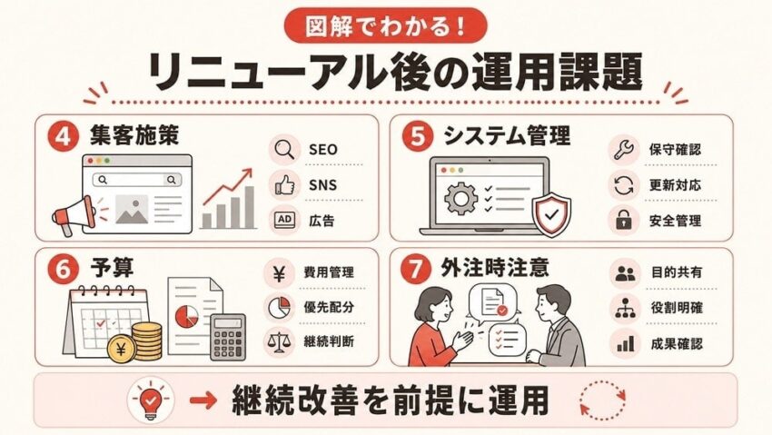 リニューアル後の運用における検討課題2