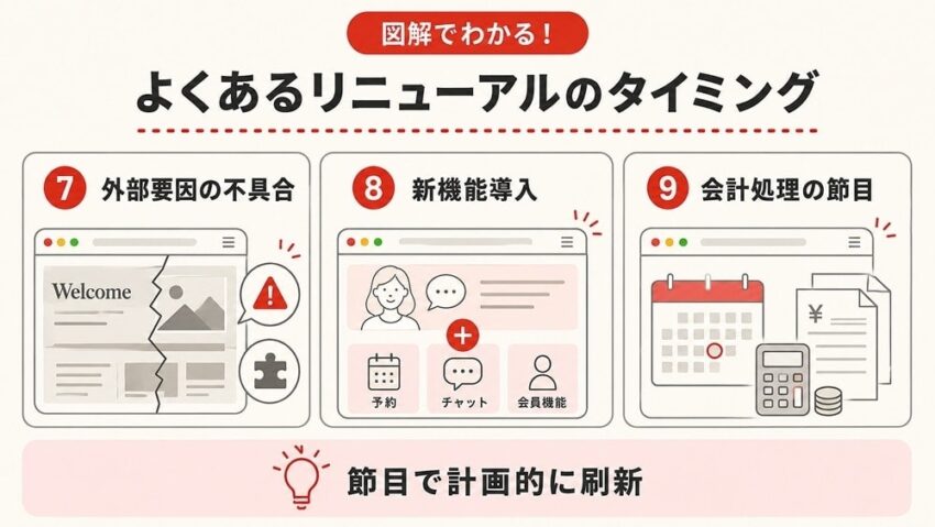 よくあるリニューアルのタイミング3
