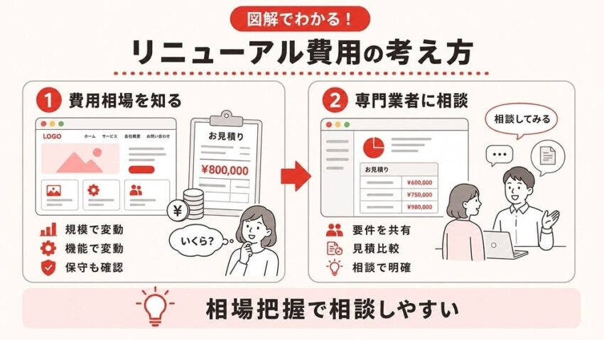 ホームページのリニューアルにかかる費用
