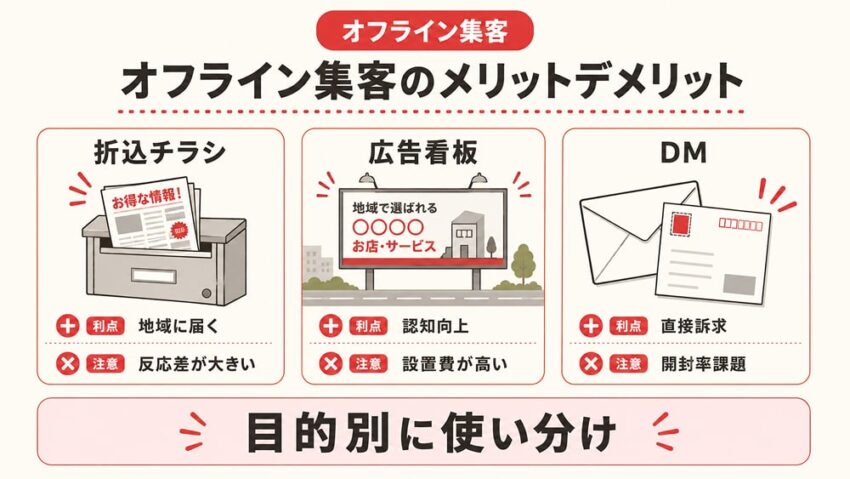 オフライン集客のメリットデメリット