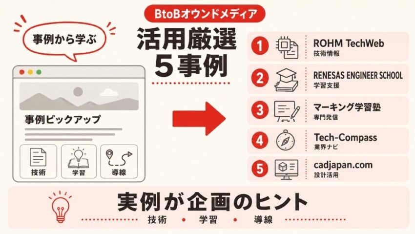 BtoBのオウンドメディア活用厳選5事例