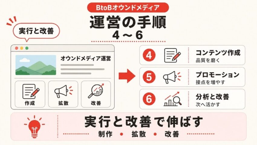 BtoBオウンドメディア運営の手順2