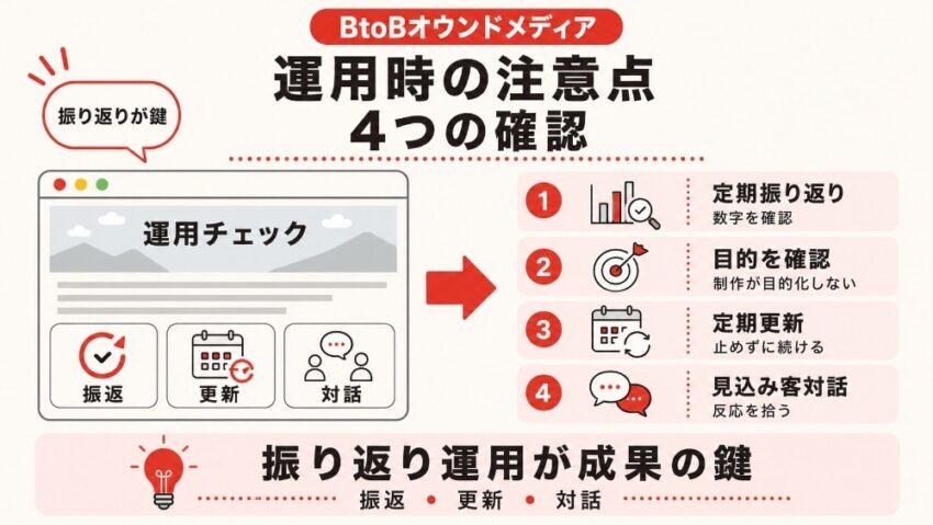 BtoBのオウンドメディア運用時の注意点