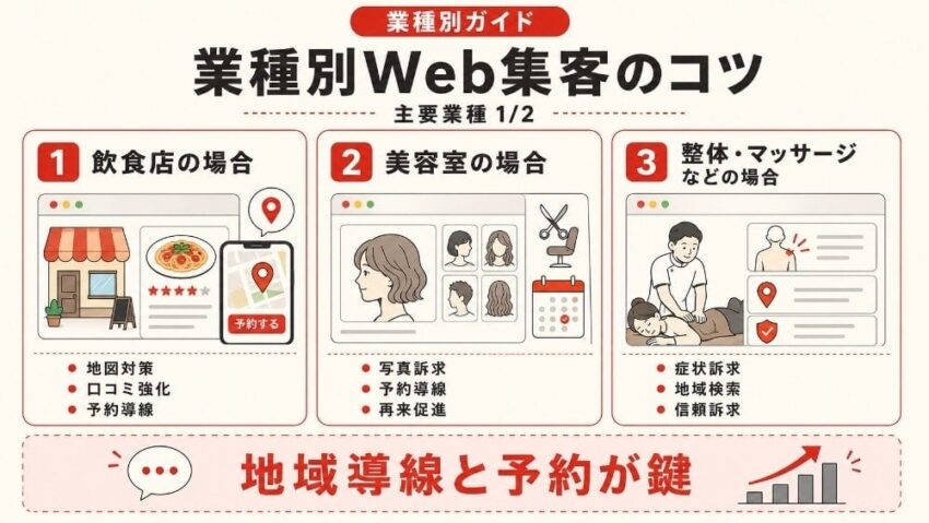 業種別Web集客のコツ