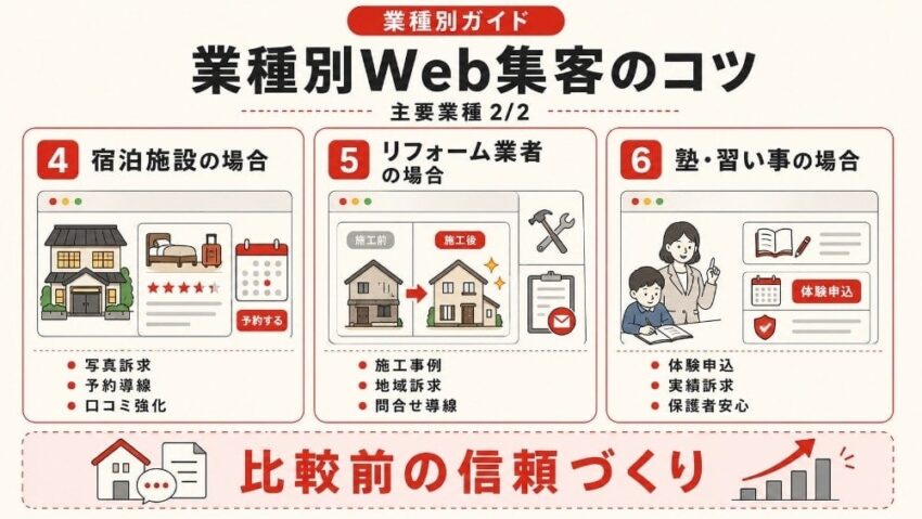 業種別Web集客のコツ2