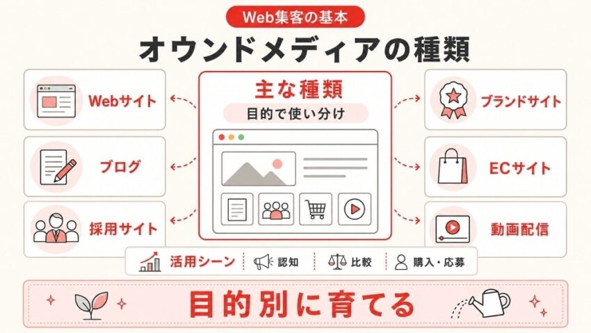オウンドメディアの種類