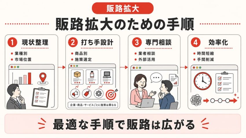 販路拡大のための手順