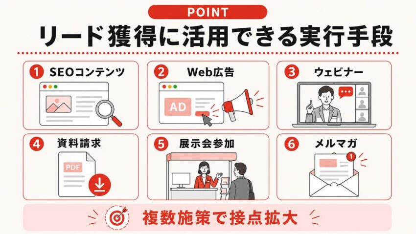 リード獲得に活用できる実行手段