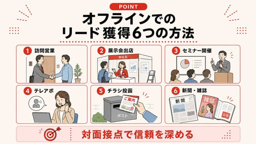 オフラインでのリード獲得6つの方法