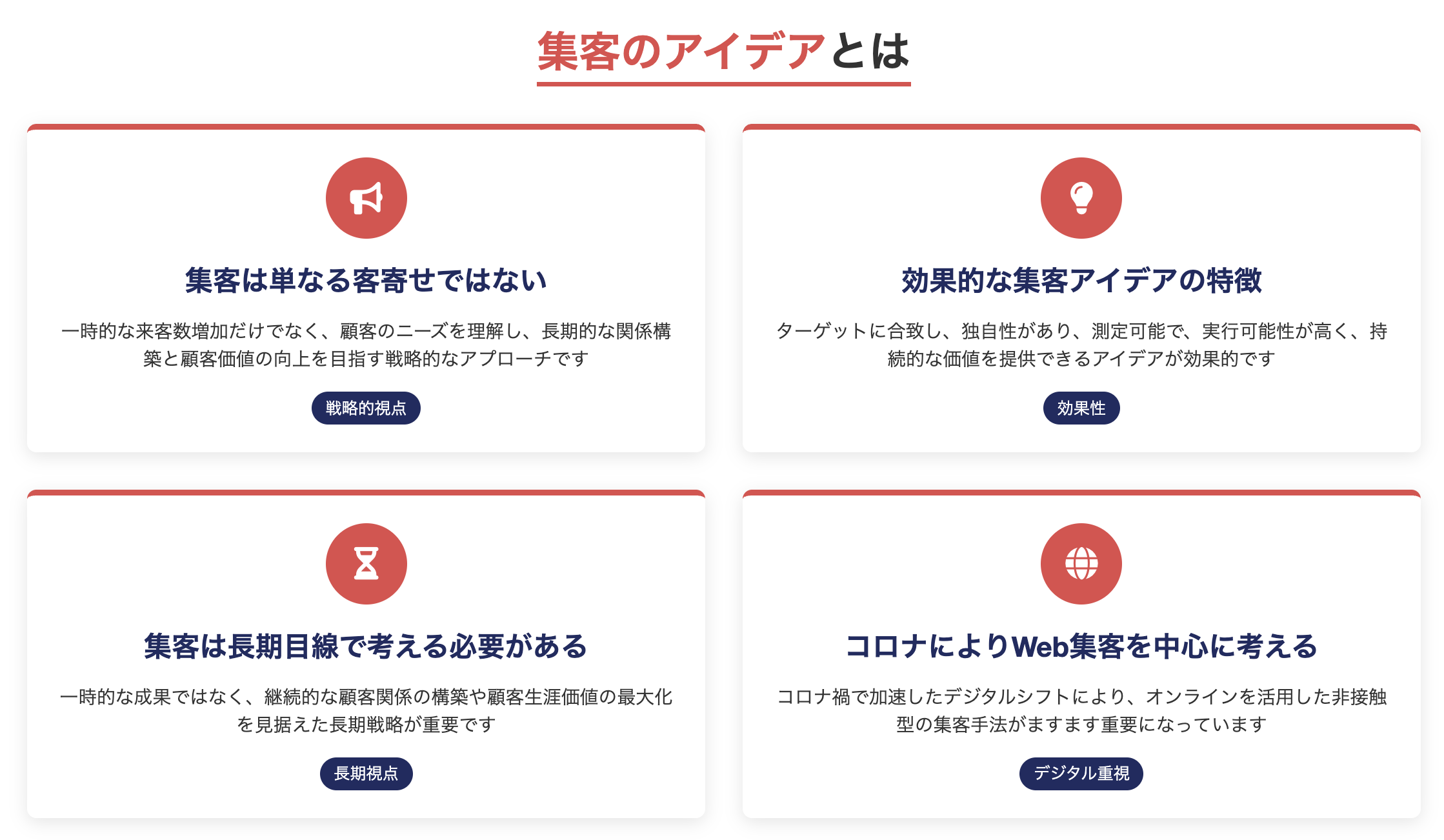 集客のアイデアとは