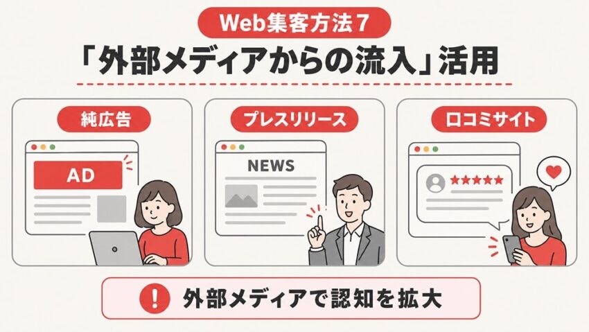 Web集客方法7「外部メディアからの流入」活用