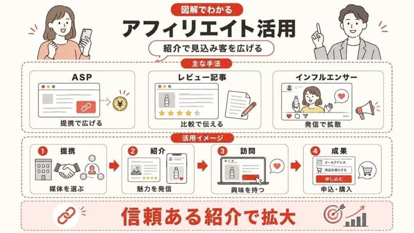 Web集客方法5「アフィリエイト」活用