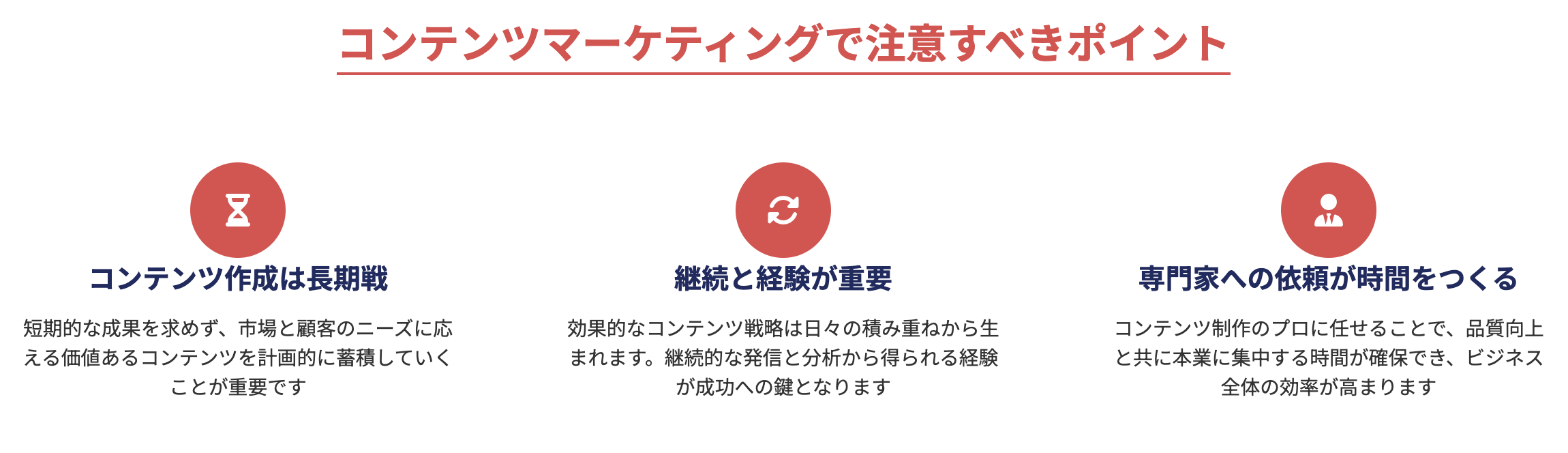 コンテンツマーケティングで注意すべきポイント