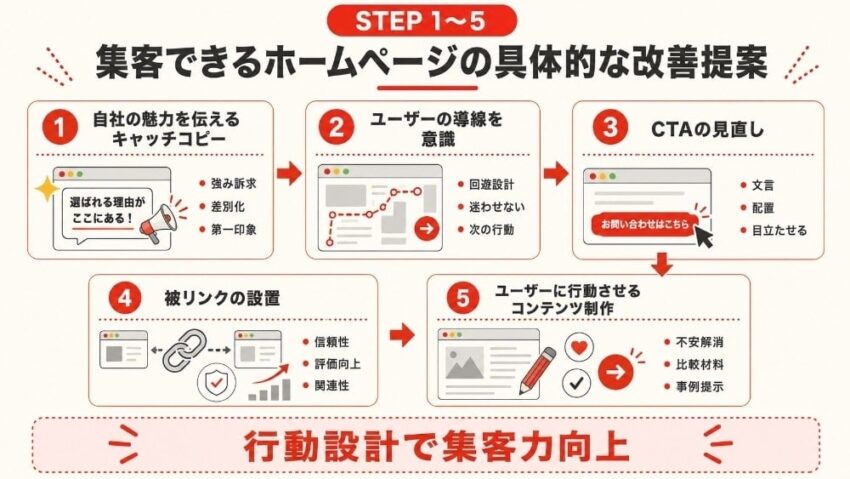 集客できるホームページの具体的な改善提案