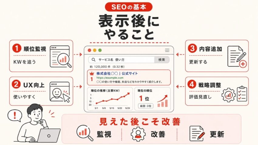 検索結果に表示されてから取り組むべきこと