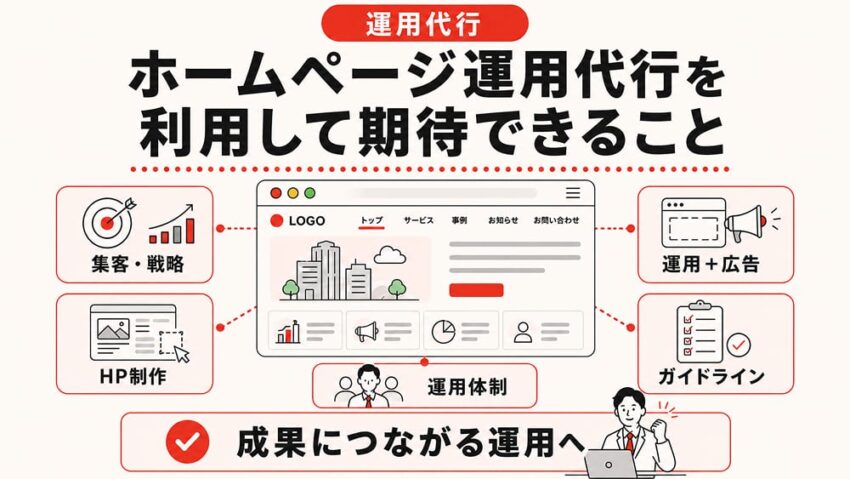 ホームページ運用代行を利用して期待できること
