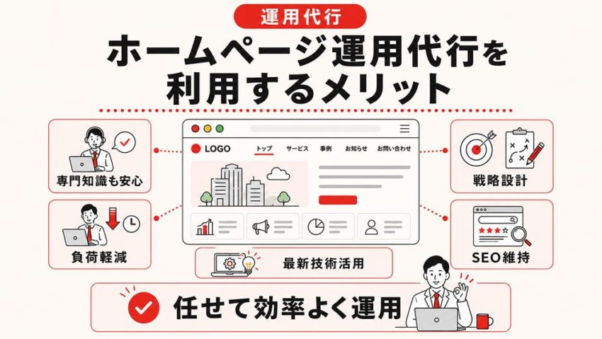 ホームページ運用代行を利用するメリット