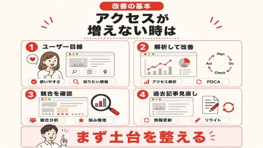 ホームページのアクセス数が増えない時は1