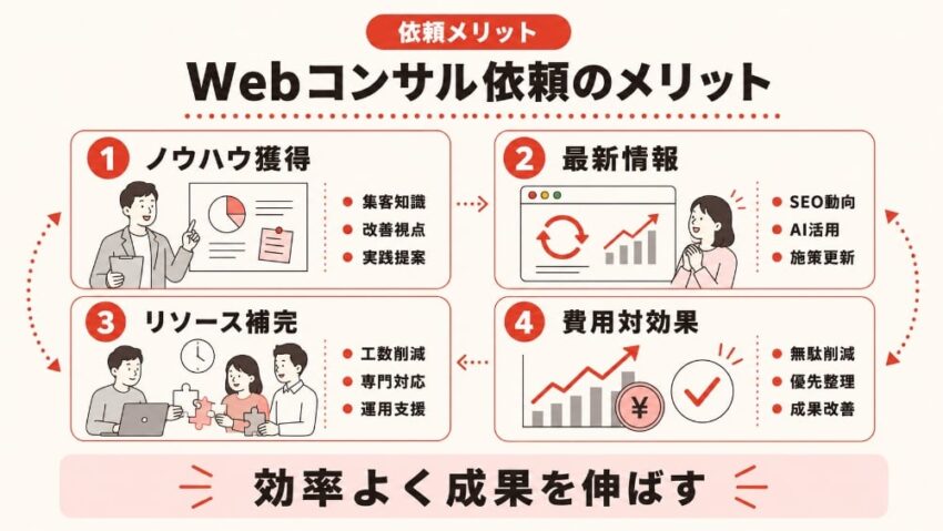 Webコンサルティングを依頼するメリット