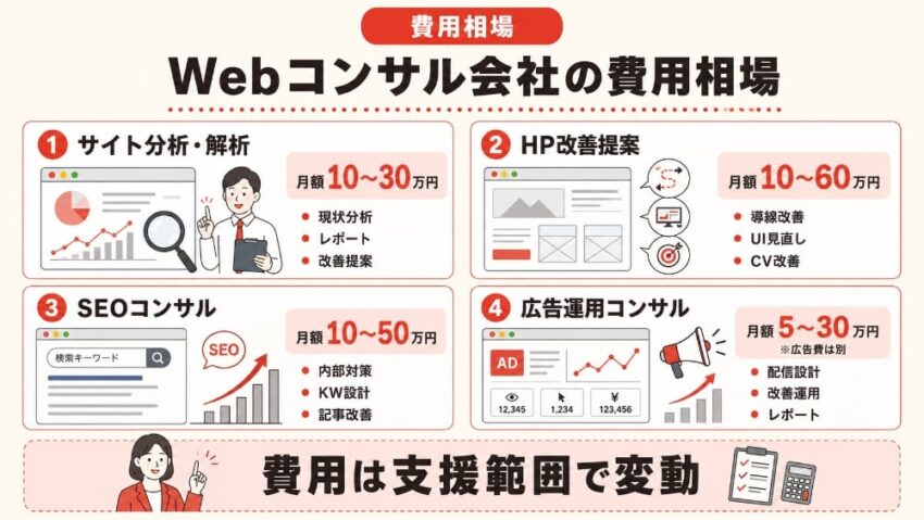 Webコンサルティング会社の費用相場1