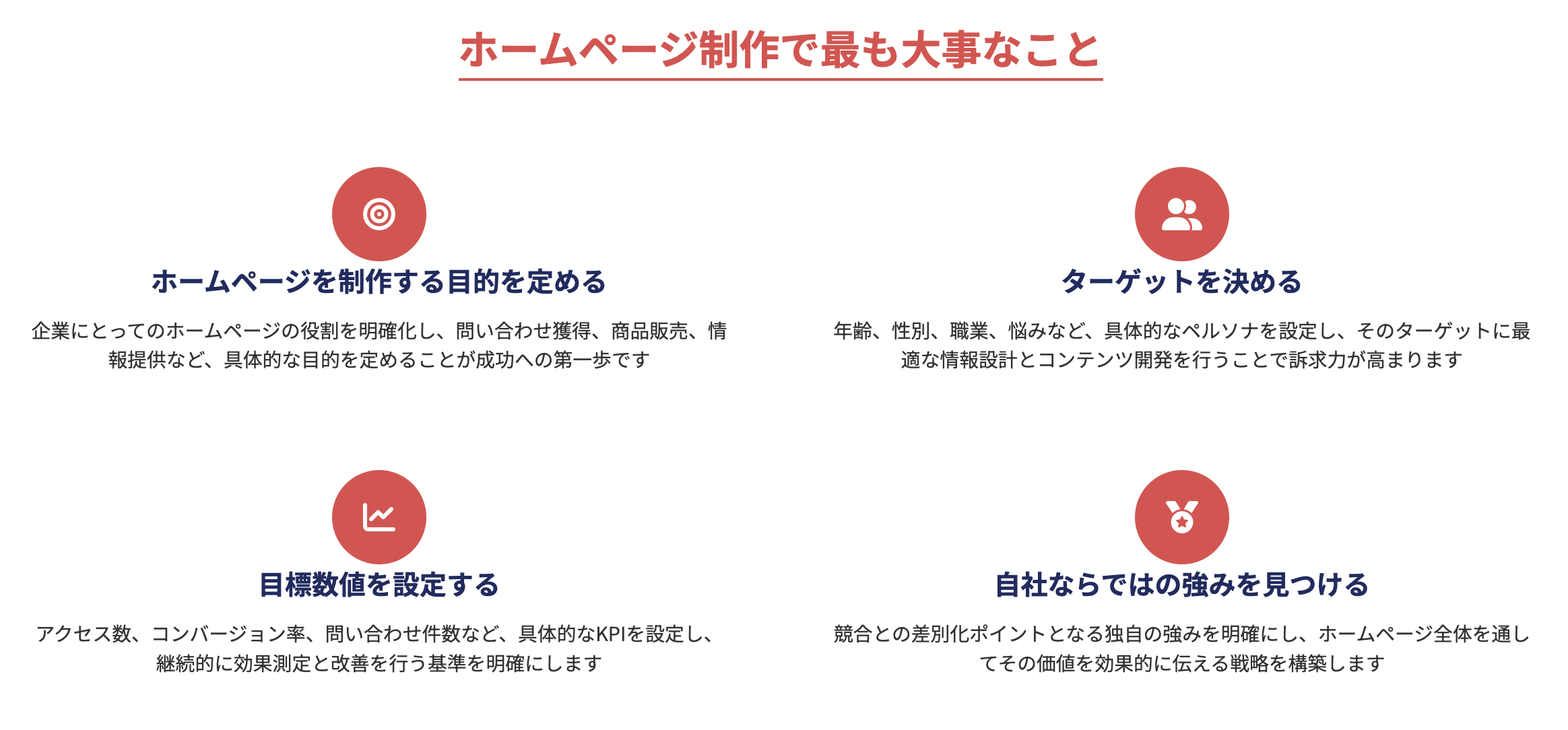ホームページ制作で最も大事なこと
