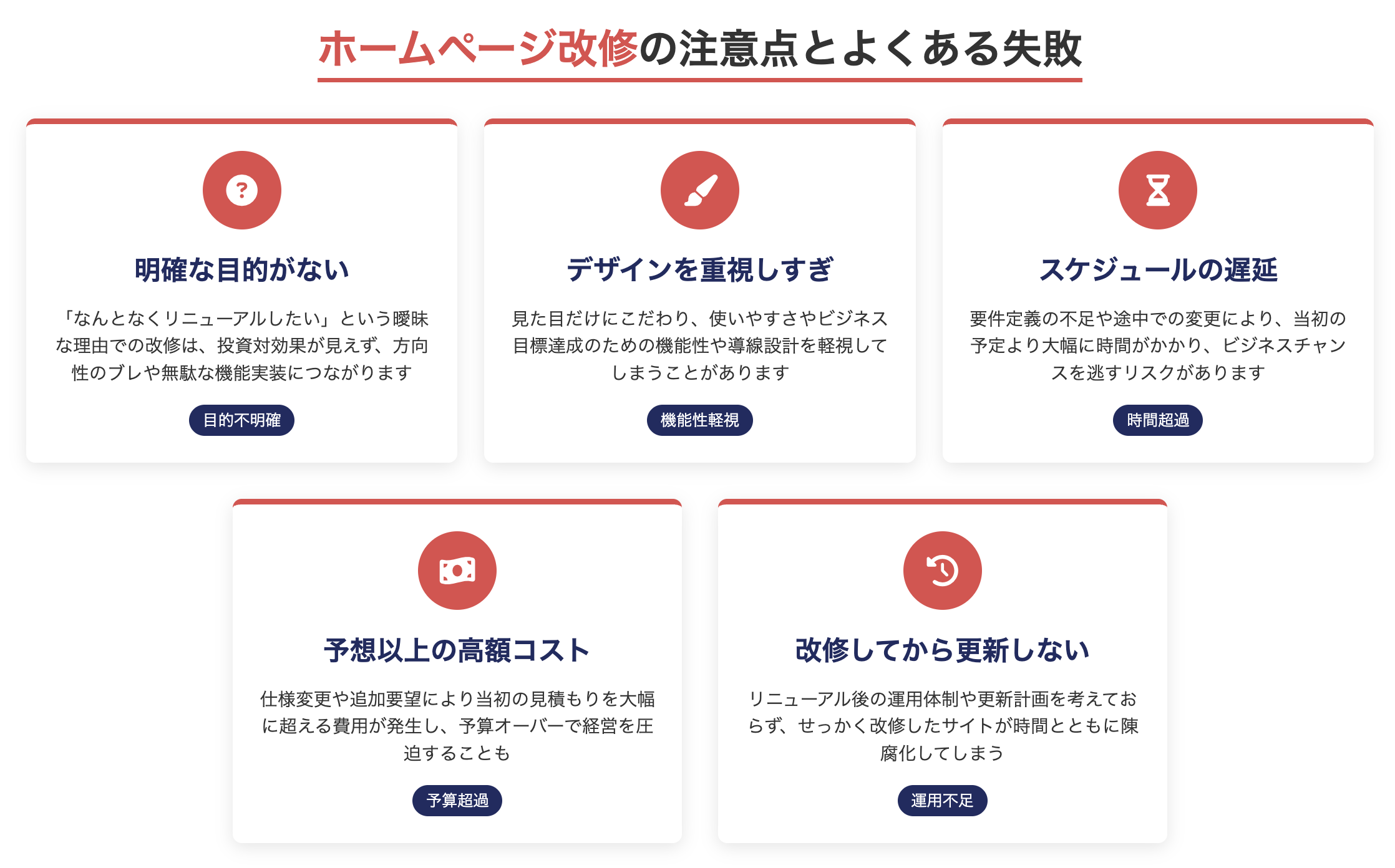 ホームページ改修の注意点とよくある失敗