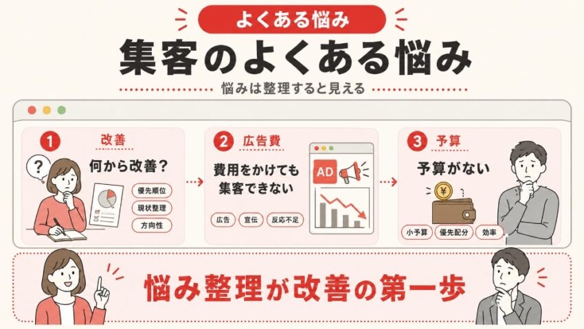 集客のよくある悩み