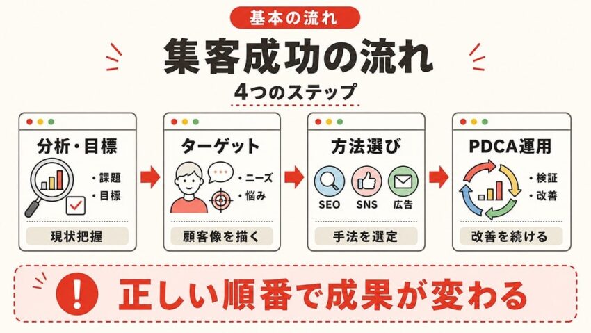 集客成功のステップとコツ