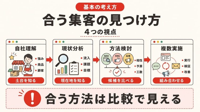 自分に合った集客方法を見極める方法