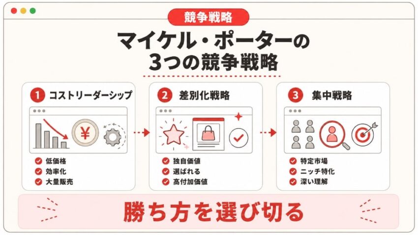 マイケル・ポーターの「3つの競争戦略」