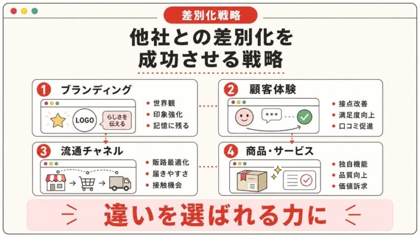 他社との差別化を成功させる戦略