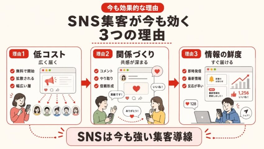 SNS集客が今も効果的な3つの理由