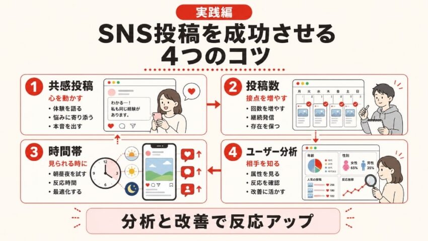 実践編|SNS投稿を成功させる4つのコツ