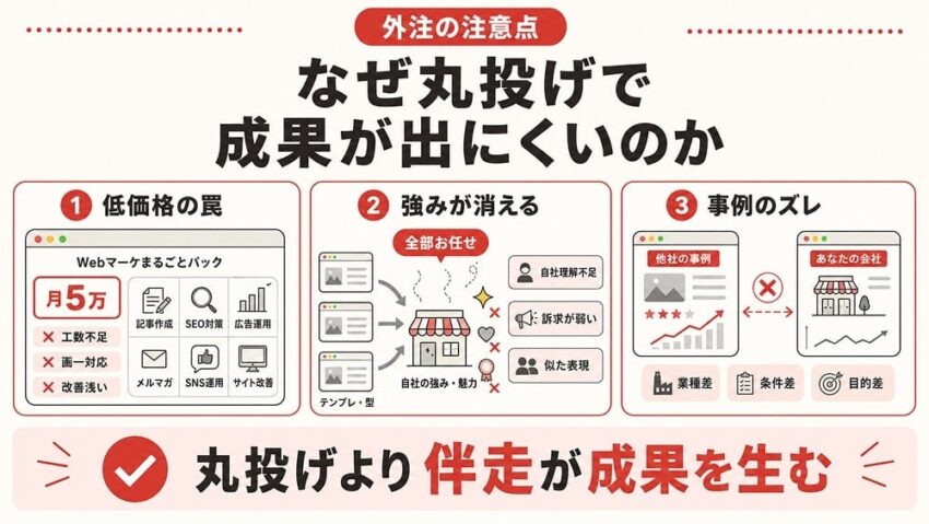 なぜ「Web集客の丸投げ」は期待通りの成果が出ないのか