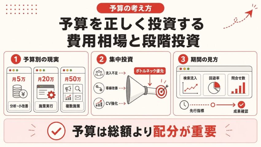 予算を正しく投資する。費用相場の現実と段階アプローチ