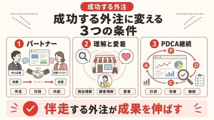 中小企業がWeb集客を成功する外注に変える3つの条件