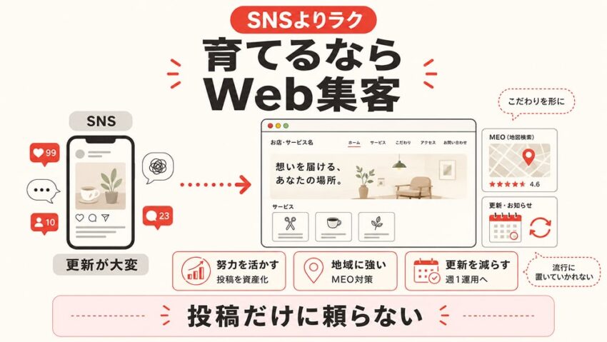 SNSよりもラクで効率的な「Web集客」のすすめ