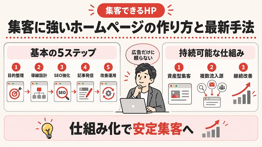 集客に強いホームページの作り方と最新手法